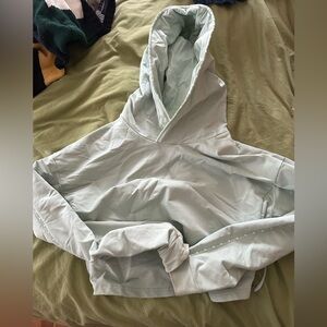 Light Green gymshark cropped hoodie